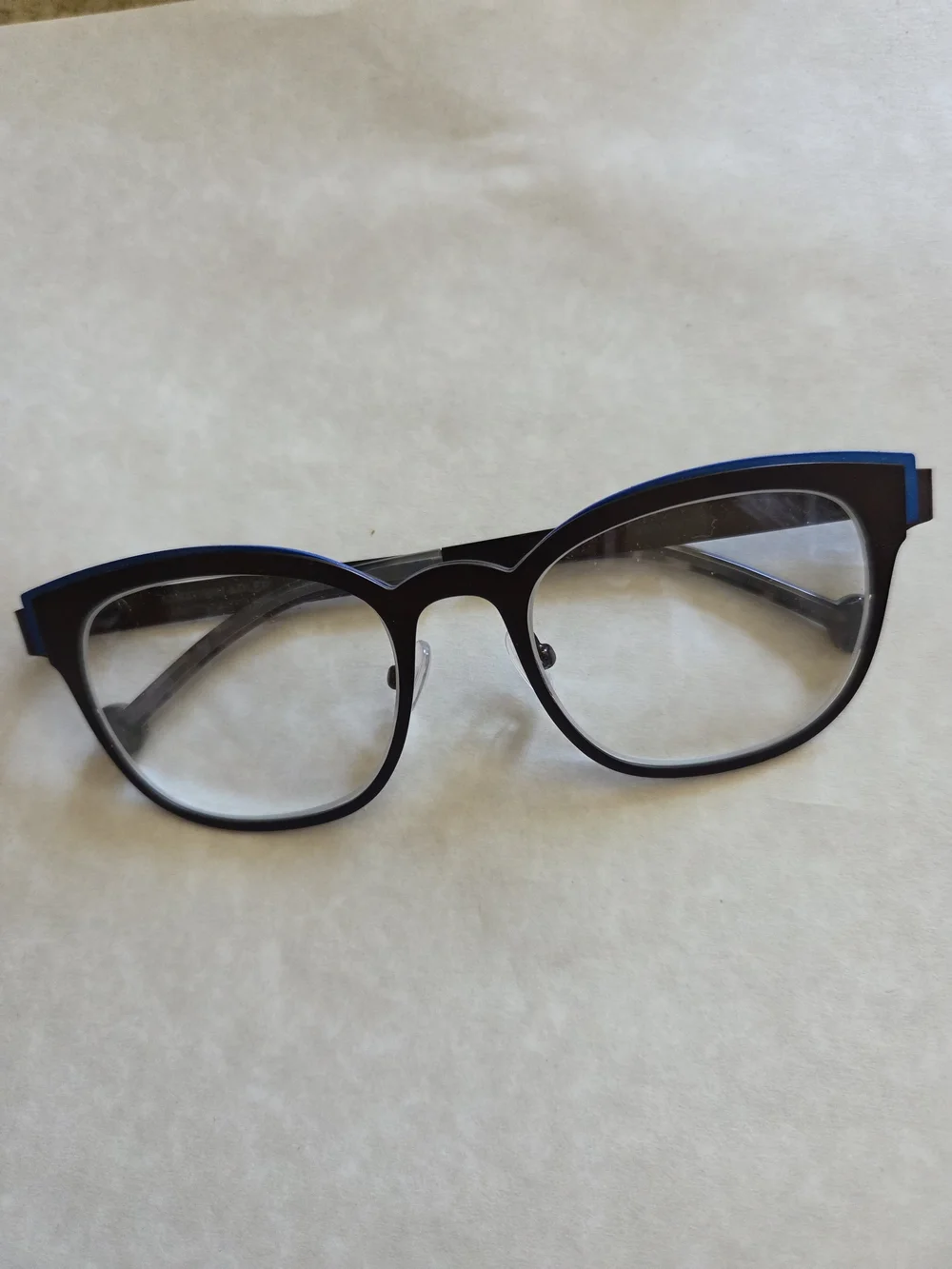 Jonathan Adler JA107 Designer Eyeglass Frames Brown Blue Block Accent 49-19-135